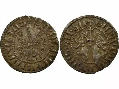 Armenia Levon I - Silver Tram, enthroned King - 1198 / 1219 Sis