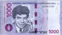 Arménie 1000 Dram Prière Sevak (Poète) - 2018