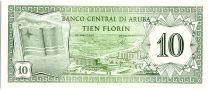Aruba 10 Florin, Drapeau - Hotels - 1986