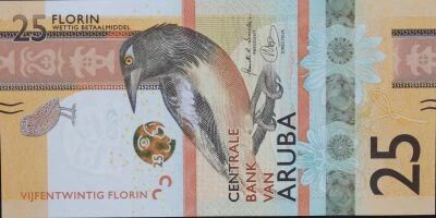 Aruba 25 Florin - Troupial - Cave paintings - 2019 - Series A