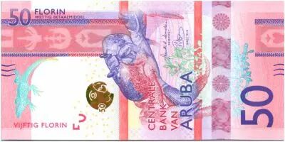 Aruba 50 Florin Crab - 2019 - UNC - Strip 3D EFFCT