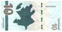 Aserbaidschan 10 Manat - Castle - Map - 2021
