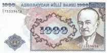 Aserbaidschan 1000 Manat M.E. Resulzado - 1993 - P.20a - UNC - Serial A.1