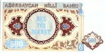 Aserbaidschan 500 Manat,  N. Gencevi - ND 1993 -  P.19 b
