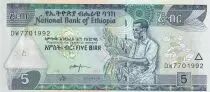 �thiopien 5 Birr - Harvesting coffee - 2009-2017 - Serial DW