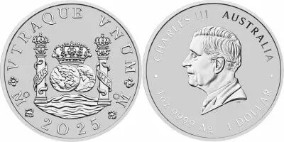 Australia  1 Ounce Silver - Pillar Dollar - Proclamation coin - 2025