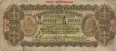 Australia 1/2 Sovereign - George V - ND (1927) - P.15c
