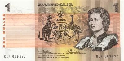 Australia 1 Dollar - Elizabeth II - ND (1972-73) - P.37d