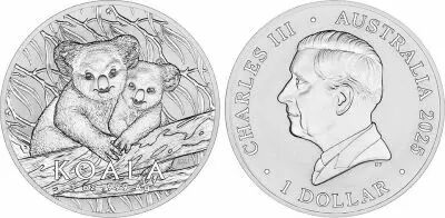 Australia 1 Dollar Charles III - Koala RAM 1 Oz 2025