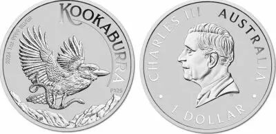 Australia 1 Dollar Charles III - Kookaburra Oz 2024 - Silver