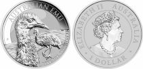 Australia 1 Dollar Elizabeth II - Emu - 1 Oz 2022 - Silver