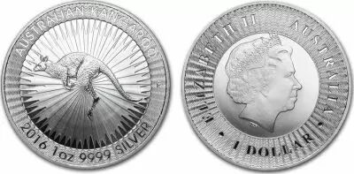 Australia 1 Dollar Elizabeth II - Kangaroo Silver Oz 2016
