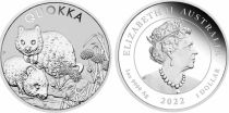Australia 1 Dollar Elizabeth II - Quokka -  1 Oz Silver 2022