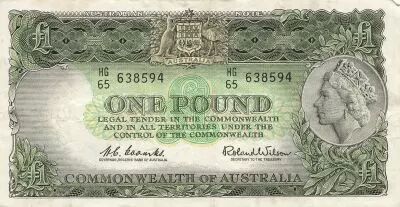 Australia 1 Pound - Elizabeth II - ND (1961-1965) - P.34