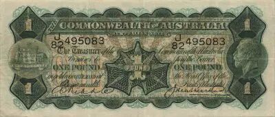 Australia 1 pound - George V - Captain Cook - ND (1927) - P.16b