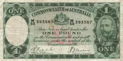 Australia 1 Pound - George V - Sheperds - ND (1933-1938) - P.22