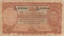 Australia 10 Shillings - George VI - Travailleurs - Serial F/22 - 1939