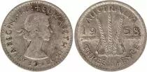 Australia 3 Pence 1958 - Elisabeth II- Argent