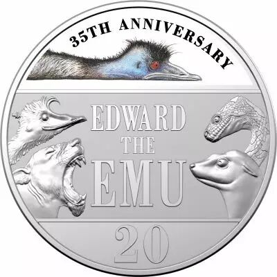 Australia Edward the Emu - Coincard - 20 Cents 2023 - Colour