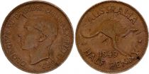 Australie 1/2 Penny - George VI - Kangourou - Années variées 1939-1948