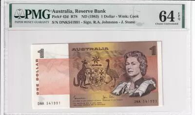 Australie 1 Dollar Elizabeth II - ND (1983) - S�rie DNK