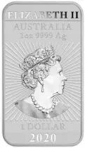 Australie 1 Once Argent Rectangle - Dragon Australie 2020