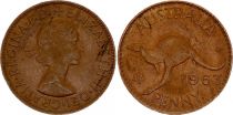 Australie 1 Penny - Elisabeth II - Kangourou - Années variées 1955-1964