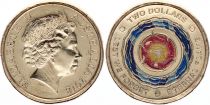 Australie 2 Dollars Elisabeth II - Lest we Forget - 2018 Colorisée