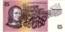 Australie 5 Dollars - Sir Joshef Bank, Caroline Chisholm - 1985