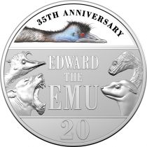Australie Edward l\'Emu - Coincard - 20 Cents 2023 - Couleur