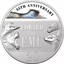 Australie Edward l\'Emu - Coincard - 20 Cents 2023 - Couleur