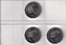 Australie Lot de 3 pi&egrave;ces 50 Cents - Zodiaque Chinois - 2012-2013-2014