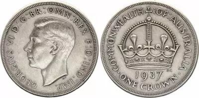 Australien 1 Crown, George VI - 1937