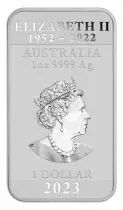 Australien 1 Ounce Silver Rectangle - Dragon 2023