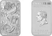 Australien 1 Ounce Silver Rectangle - Dragon 2023