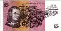 Australien 5 Dollars - Sir Joshef Bank, Caroline Chisholm - 1991