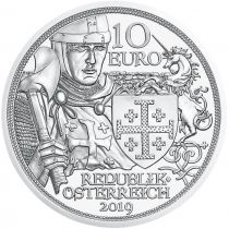 Austria  10 Euro - Adventure & Godefroy de Bouillon - Serial Cavalier - Silver