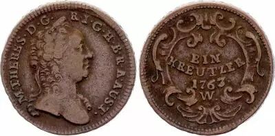 Austria 1 kreutzer - Marie Th�r�se - 1763 W Vienne