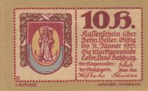 Austria 10 Heller 1921 - Coat of Arms - City of Lofer, notgel 2nd type