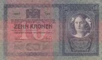 Austria 10 Kronen 1904 - Overprint with black handstamp