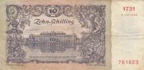 Austria 10 Shilling - Horseman in front of the Hofburg - Belvedere Palace - 02-01-1950