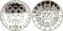 Austria 100 shilling,  Jeux olympiques d\'hiver - 1976 BU