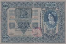 Austria 1000 Kronen 1902 - Overprint with red stamp