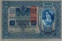 Austria 1000 Kronen Retrato de mujer, Austria Alemana - 1902 (1919)