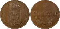 Austria 2 Kreuzer Emblemas - 1848 A PCGS AU 58