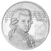Austria 20 Euro - Mozart - Silver Proof - 2016