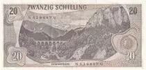 Austria 20 schilling - Carl Ritter - Serial NU - 1967 - P.142