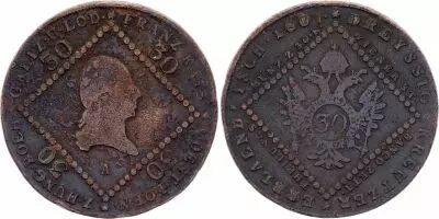 Austria 30 Kreuzer, Fran�ois II - Arms - 1807 A