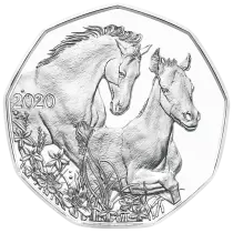 Austria 5 Euro - Horses - Blister - Argent - 2020