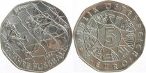 Austria 5 Euros - 100 years of Soccer - 2004 - Silver